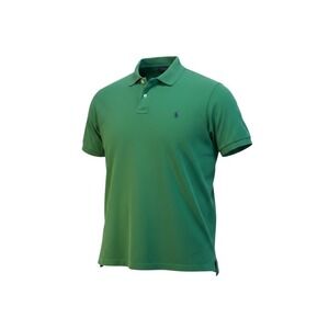 Polo Ralph Lauren Polo Shirt 2XLT Green Pima Stretch Mesh Purple Pony Logo Tall